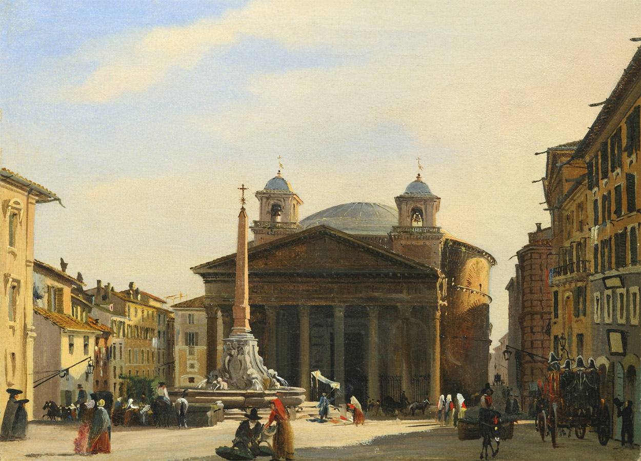 Ippolito Caffi, Pantheon di Roma